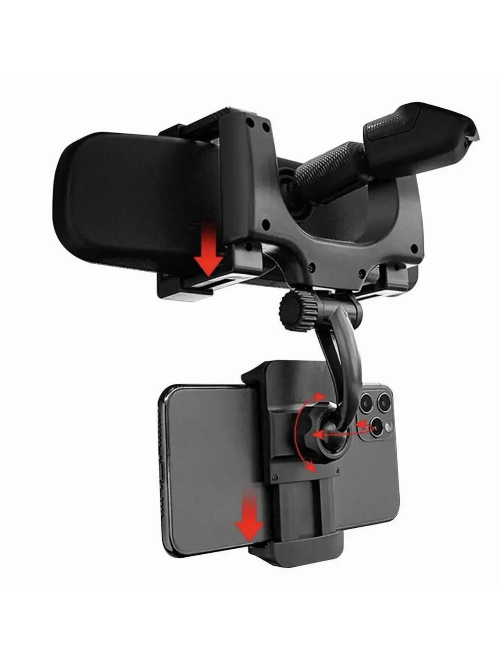 Universal 360 Rotation Car Rear View Mirror Mount Stand GPS Cell Phone Holder